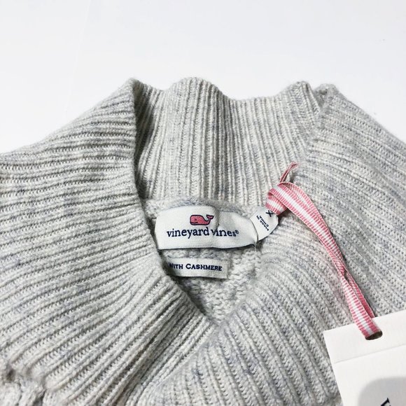 NWT VINEYARD VINES Aran Mock Neck Wool Sweater - Picture 7 of 8